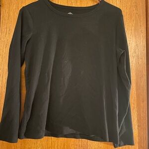Ladies Petite Size M Black St John’s Bay Long Sleeve Shirt